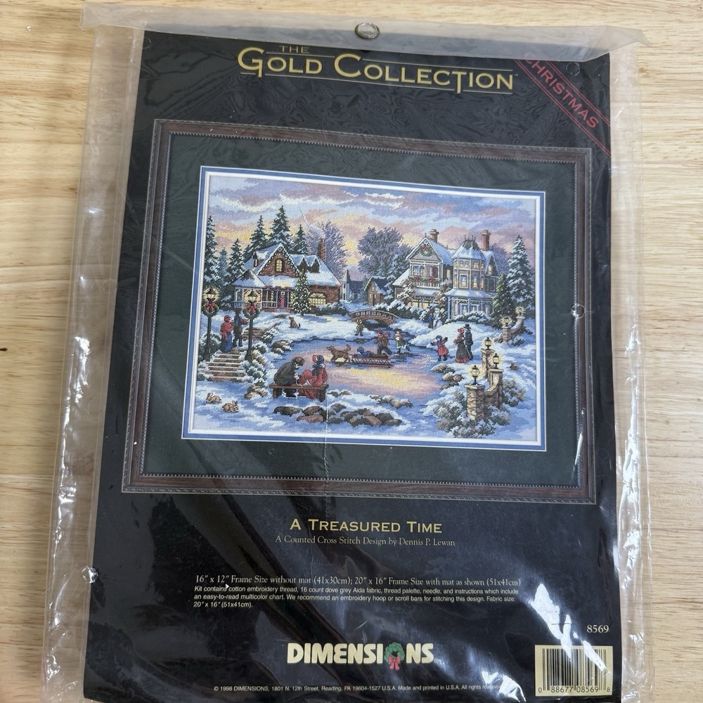Dimensions 1998  A TREASURED TIME Christmas Counted Cross-Stitch Kit #8569 NEW